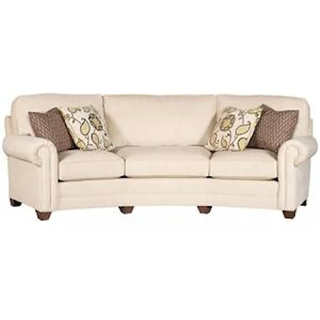 Transitional Sofa with Tapered Block Feet